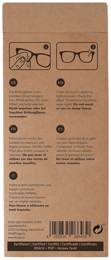 FOOGY Verpackung – Rückseite